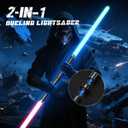 Lightsaber, Dueling Light Saber, 20 RGB Colors 4 Modes Type-C Rechargeable Sword with Alloy Hilt, Light Sabers for Kids Birthday Party Cosplay Halloween Christmas, 2PCS
