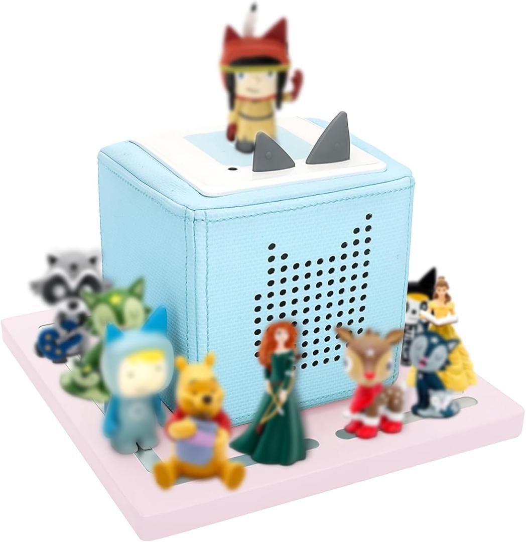Taladad for Tonie Shelf, Tonies Storage for Toniebox 1 and Toniebox 2 Tonie Figures Creative Tonies Magnetic Shelf for,Tonie Box Player 10-30 Characters (Pink)