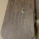 OIOG Console Table with Drawers, Modern Sofa Table with Wood Grain Tabletop, Entryway Table with Storage for Livingroom, Makeup Vanity Desk for Bedroom, Small Computer Desk with 2 Drawers, Brown, Black