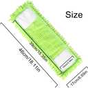 4Pcs Soft Flat Mop Refill Pads, High Absorption Cloth for Multi-Surface Floor Cleaning, 15.35-inch Board Compatible, Green
