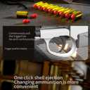 Revolver  Pistol, Interlocking Foam Dart Blaster, Safe and Fun Shooting Game for Boys, Puzzle Toys with Soft Bullets, Suitable for 14+ Years Old Boys and Girls (Grey)