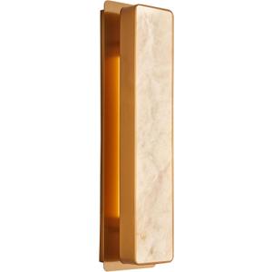 Alabaster Wall Sconces,15W Warm Yellow 2700K Wall Mounted Wall lamp Indoor,Alabaster Gypsum Wall Mounted Lighting for Living Room (Brass Gold)