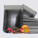 25-Pack IIP Texas Insulated Bubble Mailers, Thermal Radiant Barrier, Waterproof Self-Seal Shipping Bags, Metallic Silver, Multiple Sizes (12" x 17" / 25 Count)