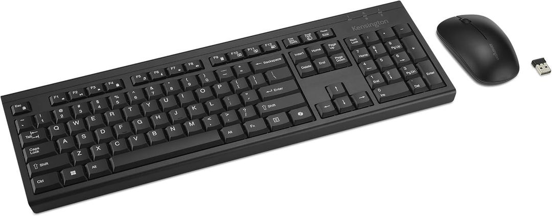 Kensington KM270 EQ Rechargeable Bluetooth Keyboard & Mouse Desktop Set, 2.4GHz & Bluetooth 5.0 Wireless Connection (K75560NA) | 2.4GHz and Bluetooth 5.0 wireless connection, rechargeable, matching desktop combo