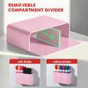 BEYGORM 2 Pack Plastic Magnetic Pen Holder for Refrigerator, Dry Erase Marker Holder for WhiteboardMagnet School Locker Organizer Accessories, Pencil Cup, Pen Caddy, Classroom Organization(Pink)