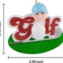 2 x MAXORA Golf Ornament - Personalized Golfer Christmas Tree Ornament - Golfer Boy Ornament - Custom Golfer Names Gift idea Ornament for Grandson, Golf Coach, Golfer Hobby (Golf Friend of 1)