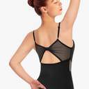 MOLLDAN Women Dance Camisole Leotards,Adjustable Straps,Front Breast Lining,Mesh Hollow Back, Size Small