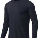 Men's Long Sleeve Shirts Moisture Wicking UPF 50+ Sun Protection Athletic T-Shirts for Fishing Workout Swim Gym, L