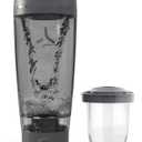 Promixx Pro Electric Shaker Bottle – 20oz – USB-C Rechargeable Vortex Protein Mixer with X-Blade Technology and Supplement Storage – BPA-Free Easy-Cleaning Shaker for Fitness & Travel - Graphite Gray