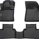 AIPOIL Floor Mats for 2019-2025 Volvo XC40 Fits 1st & 2nd Row TPE All Weather Anti-Slip Floor Liners Full Set Custom Car Mats Accessories, Black
