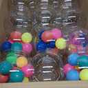 24 Set 30 OZ Fish Bowl Tennis Carnival Game Table Tennis Toss Game with Goldfish and Colorful Balls, Clear Plastic Bowls for Festival Parties, Reusable Carnival Supplies