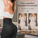 Padded Shapewear Hip Pads Shapewear Tummy Control Butt Padded Underwear For Women (Black, M)