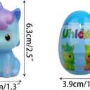 24 Pack Prefilled Easter Eggs with Unicorn Slow Rising Squishy Toys Inside for Kids Girls Boys Easter Basket Stuffers Gifts Unicorn Party Favors