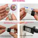 Halloween Lights Outdoor, Meteor Shower Lights 12 inch 8 Tubes Icicle Fairy String Lights for Halloween Christmas Decorations Tree Party Yard Outdoor, UL Plug, Purple