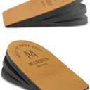 Adjustable Orthopedic Heel Lift for Leg Length Discrepancies and Heel Pain,Sports Injuries,and Achilles tendonitis,Height Increase Insoles (Medium(1 Pair), Brown)