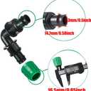 15 Pcs 1/2 Inch Drip Irrigation Elbow Fittings(1/2" ID x 0.640" OD), 90 Degree Drip Lock Barbed Nut Hose Elbow Connectors for 1/2 Drip Irrigation Tubing Connection Parts for Garden Watering System
