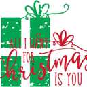 Family All I Want for Christmas is You Adorable Quote Wall Decal Decoration Sweet Christmas Song Lyrics Beautiful Holiday Quote Holiday Gift Lasts Years Easily Removable - Size: 30 in(W) x 27 in(H)