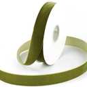 Moss Green Velvet Ribbon 1 Inch x 10 Yards, Single Face Velvet Ribbon Spool for Gift Wrapping, Christmas Tree Decorations, Wreaths, Hair Bows, Floral Arrangements, DIY Crafts