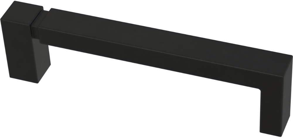 Franklin Brass (10-Pack)  Matte Black Cabinet Handles, 3-3/4 Inch Hole Center, Modern Pulls for Drawers, Kitchen Cabinet Door, Dressers | Asymmetric