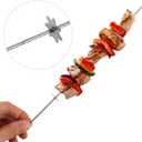 KESYOO 10pcs Stainless Steel Bbq Skewers Gear Grill Picks Rotating Meat Skewers for Barbecue Grilling Accessories