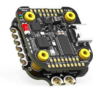 SpeedyBee F405 Mini Stack BLS 35A 4in1 ESC Bluetooth FC Wireless Tuning, 3-6S Flight Stack Flight Controller Compatible with DJI O3, 20x20mm FPV Drone Part with Barometer and Blackbox