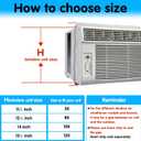 Air Jade Window Air Conditioner Side Panels, AC Side Panels with Frame for Most 5,000 Btu Window Units, Room Air Conditioner Accordion Filler Curtain Replacement Kit