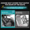 RAV4 Seat Covers for Toyota RAV 4 Prime 2022 2023 2024 2025 SE Hybrid 2024-2019 Hybrid XSE Faux Leather Car Seat Covers Full Set - Black