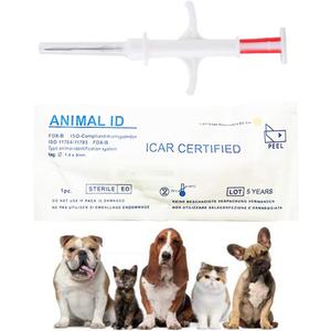 Smoostart 20 Pack 2.12x12mm Universal Standard Microchip, ISO11784/ISO11785/FDX-B Pet ID Tags, 15 Bit Microchip for Dog, Cat, Pig