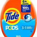 Tide PODS laundry detergent pacs, 3-in-1 Stain Remover, Odor Fighter, Color Protector, 112 Count, HE compatible, Clean Breeze Scent