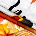 EOBTAIN Fall Thanksgiving Shower Curtain for Bathroom Turkey and Farm Harvest Plant on Vintage Wooden Board Shower Curtain with 10 Hooks Pumpkin and Sunflower Bathroom Curtains Shower Set 60x72 Inch (Black)