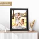 11x14 Picture Frame with Tempered Real Glass. Curved Extra Wide Edges Vintage Photo Frames. Hanging and Tabletop Display, Gallery Wall Frames for Posters & Wall Art. Black