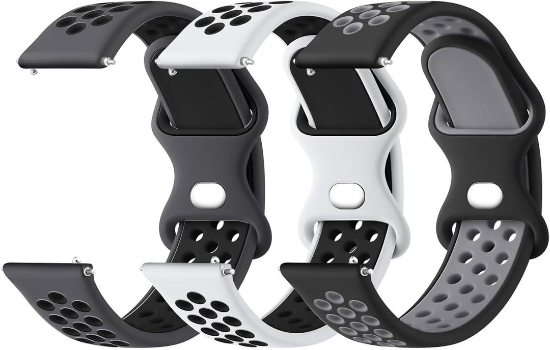 20mm 22mm Silicone Watch Bands Quick Release Replacement Wristband, Soft Silicone Rubber Sport Watch Strap for Women Men