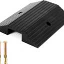 Rubber Ramps for Door Threshold 19.7 x 15.3 x 3 Inches Wheelchair Ramp Non Slip for Home Doorways, Suitable for Thresholds Under 2.4 Inches in Height for Get in and Out of Houses, 600 Lbs Capacity