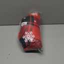 Feelyou Christmas Bed Sheets Set Full Size Snowflake Red Deep Pocket Fitted Sheet Red Black Plaid Bedding Sets Winter Snow Soft Bed Set 4Pcs with 2 Pillow Cases