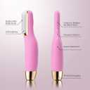 Sonic Dermaplaning Tool - Electric Facial Hair Remover for Women & Eyebrow Trimmer, Exfoliating Face Razor with 8 Replacement Blades (3 Months Supply) for Peach Fuzz & Dead Skin (Pink)