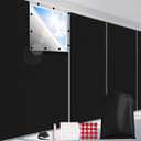 FADOTY Blackout Curtains for Bedroom, Portable 100% Black Out Window Cover Film, Cuttable Blackout Shades Fabric Sheet, No Drill Window Blinds, Sun Heat Light Blocker for Travel Media Dorm, 57'' W