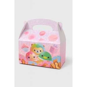 Coal2ToalPW Plush Toys Party Gifts Boxes Candy Boxes with Handles Kawaii Themed Birthday Party Supplies Treat Boxes Party Decorations Goodie Boxes for Girls Boys Kids, 12×33 Packs