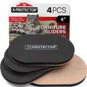 X-Protector Felt Furniture Sliders Hardwood Floors - 4 PCS 6" x 3 1/2" Furniture Sliders - Heavy Duty Felt Sliders Hard Surfaces Move Your Furniture Easily & Safely!