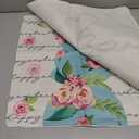 Fahrendom Happy Easter Bunny Christian Decorative Throw Pillow Covers 20 x 20 Set of 4, He is Risen Religious Cross Rabbit Porch Patio Outdoor Pillowcase, Spring Rose Flowers Cushion Case Home Decor