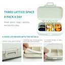 2 Pack Pill Case Organizer,Travel Pill Box with Label, Daily Medicine Organizer Case, Waterproof Pocket Container Case, Portable Pink Supplement Case Medicine Container Compact for for Vitamin
