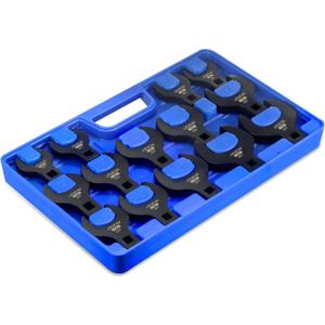 14-Piece Jumbo Crowfoot Wrench Set,1/2" Drive Metric Crowfoot Wrenches 27 to 50mm Chrome Vanadium Steel Crows Foot Wrench Set