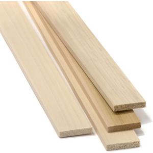Poplar Wood Strips 1/4" x 1-1/4" x 36", Pack of 5