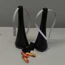 Fly Swatter for Outside/Inside Meal, Picnic, Barbeque, Events - Battery Operated Food Spinning Fan (Black Color, 2pcs)