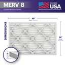 BNX TruFilter 14x20x1 Air Filter MERV 8 (6-Pack) - MADE IN USA Dust & Pet Defense Electrostatic Pleated Air Conditioner HVAC AC Furnace Filters for Dust, Pet, Mold, Pollen MPR 600 700 & FPR 5