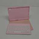 Keyboard Case for Galaxy Tab A8 10.5 Inch 2022 Model (SM-X200/X205/X207) - Slim Leather Folio Cover with S Pen Holder - Magnetically Wireless Detachable Keyboard - Round Keys (Pink)