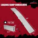 Ruedamann 7FT Folding Aluminum Ramp, Portable Ramp, 11" Loading Ramps for Motorcycle, 750 Lbs Capacity for Bike Ramps, ATVs, E-Scooter, Indoor Storage, 1PC