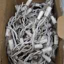 Lomotech Christmas Icicle Lights, 35Ft 54 Drops 300 Count Incandescent Connectable Waterproof Lights for Holiday Decorations (White Wire, Warm)