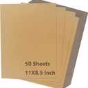 50 Pack Corrugated Cardboard Sheets 8.5x11 Inch, 1.7mm Thick Flat Cardboard Paper, Inserts Filler Pads for Crafts, Packing, Mailing and Shipping