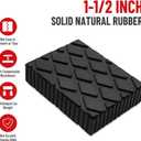 4 Pack Solid Rubber Auto Lift Pads, Anti-Skid Lift Block Spacer Pad for Car Lifts, Jacks and Racks, 3000lbs Loading Capacity, 6-1/3" x 4-3/4" x 1.5"
