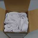 RIMELA Dorm Bed Skirt Twin XL 32 Inch Drop, Easy to Install Extra Long Wrap Around Elastic Dust Ruffle, White Bedskirt Solid Silky Fabric Machine Washable, Bedroom Decor